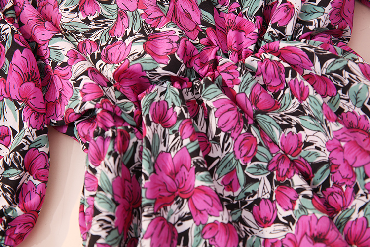 Title 7, Fashion Floral Doll New Waist Short Sleeve Shir...