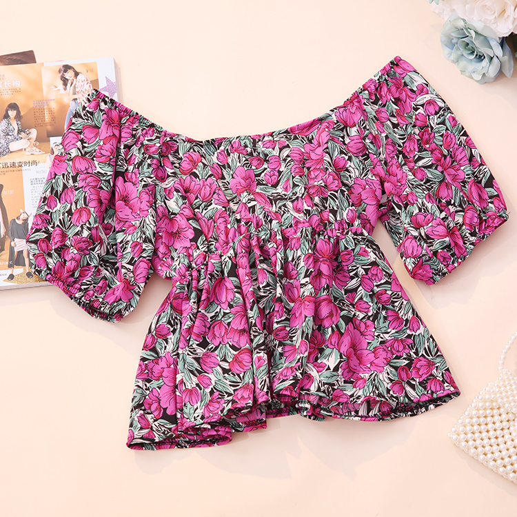 Title 9, Fashion Floral Doll New Waist Short Sleeve Shir...