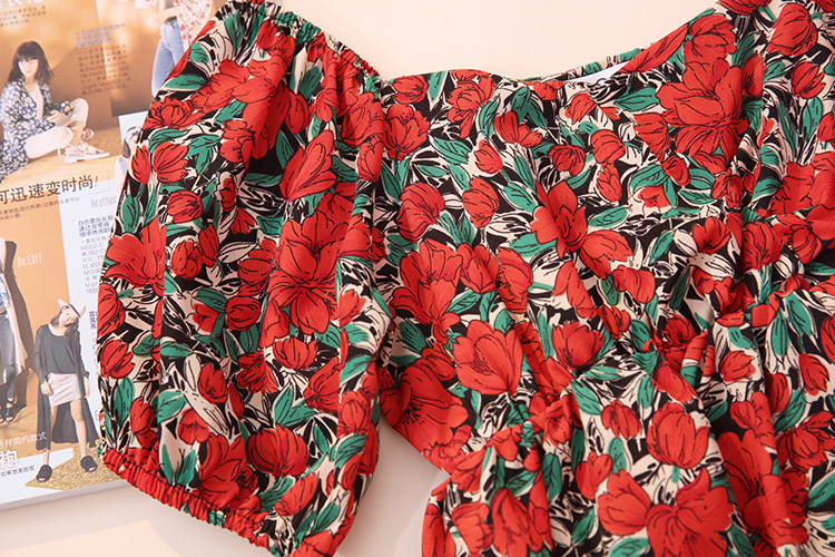 Title 14, Fashion Floral Doll New Waist Short Sleeve Shir...