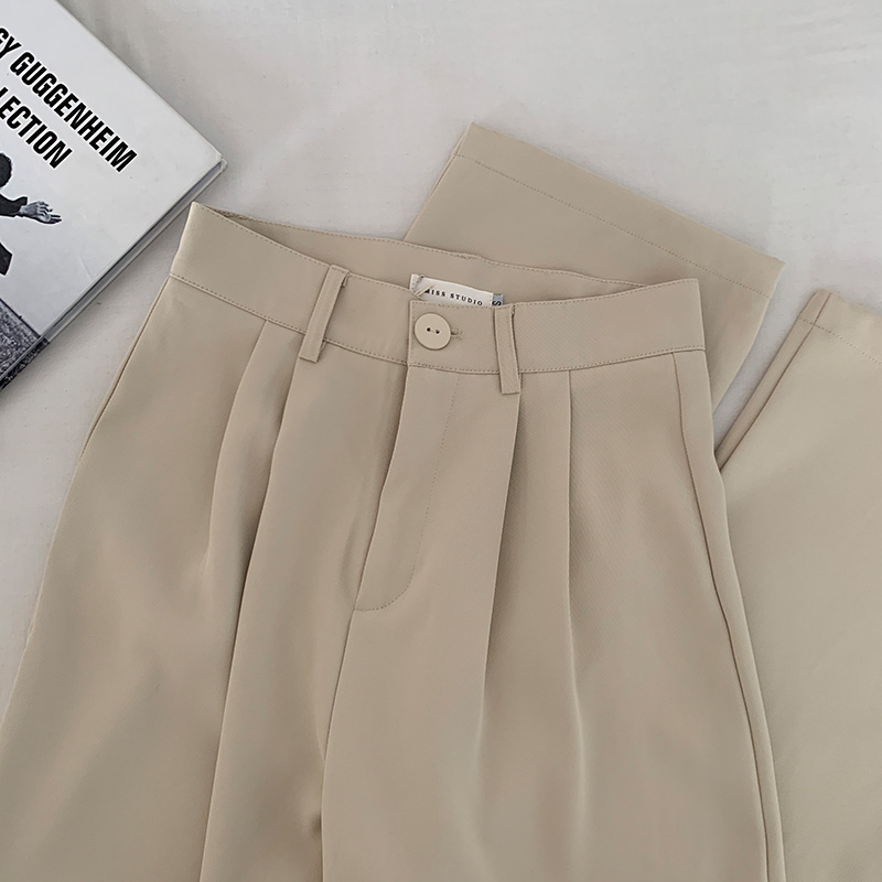 Title 1, Beige Anzug Damen Sommerhose weit geschnitten l...