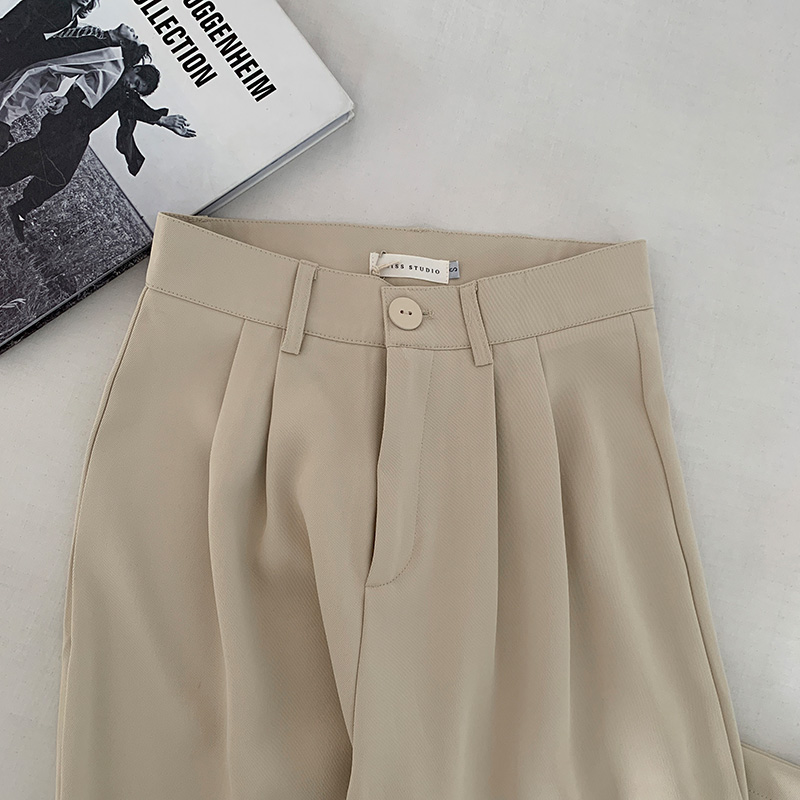 Title 2, Beige Anzug Damen Sommerhose weit geschnitten l...