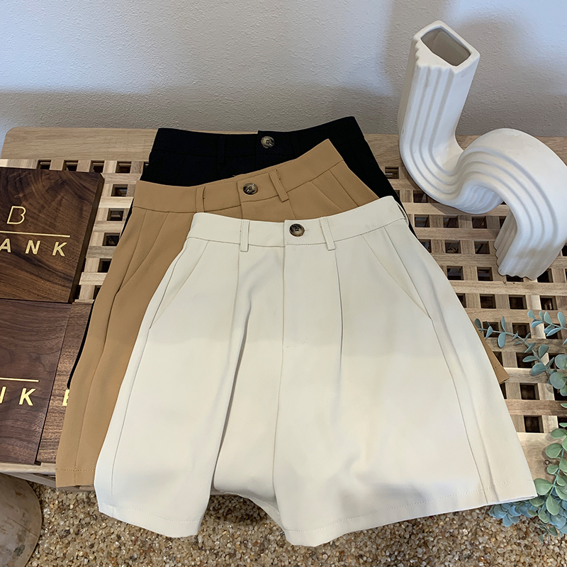 Title 21, Beige Anzug Damen Sommerhose weit geschnitten l...