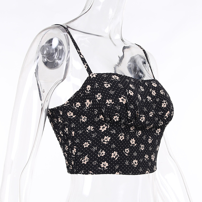 Title 12, Slanke Halter Floral Sling Camisole Franse Slin...