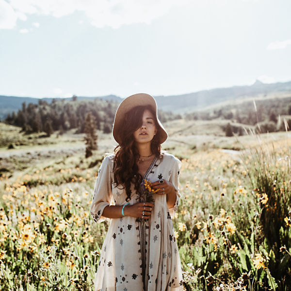 Abito Sogno Boho dettaglio ricami