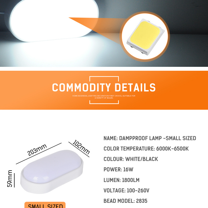 Title 11, Aplique LED de pared resistente a la humedad pa...