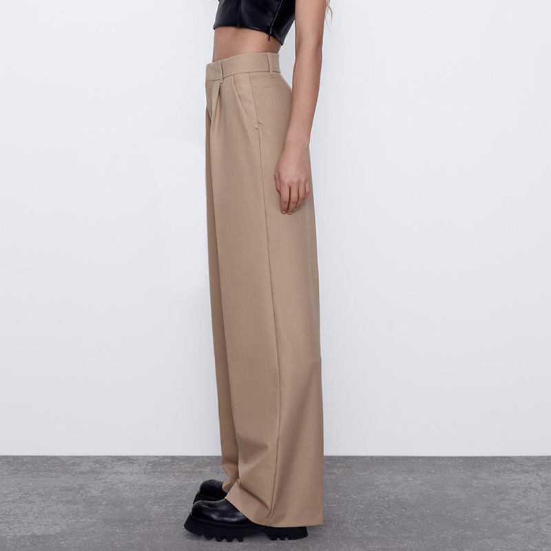 Title 3, Drape Casual Professional Wide-leg Drape Pants