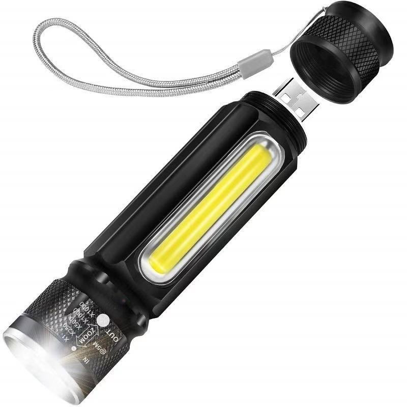 Title 1, Linterna T6 COB Potente USB Recargable Iluminac...