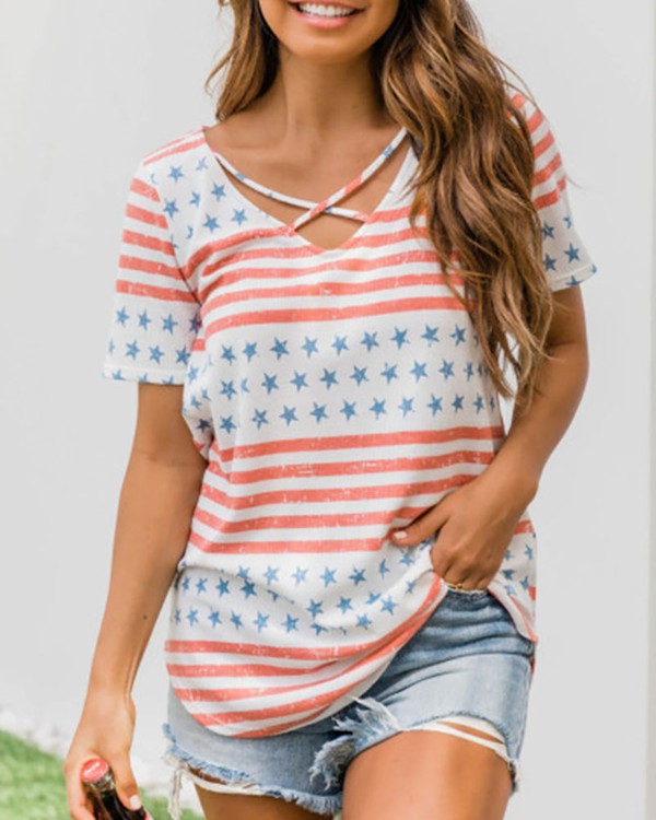 Title 6, Summer Short-Sleeved Printed T-Shirt Women