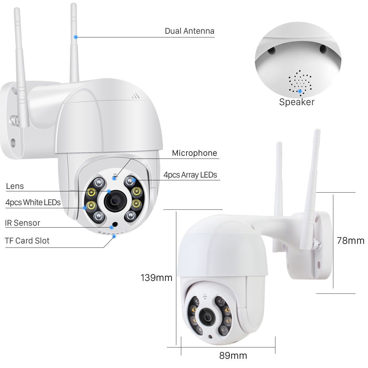 Title 13, Telecamera di sorveglianza WiFi wireless cross-...