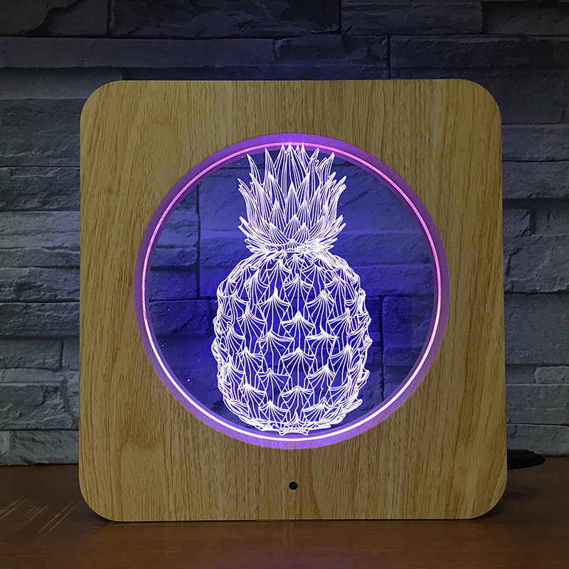 Title 1, Lampada con cornice foto ananas creativa LED vi...