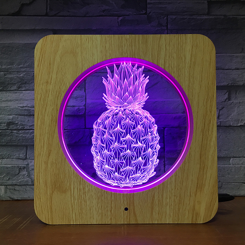 Title 2, Yaratıcı Ananas Fotoğraf Çerçevesi Lamba LED Gö...