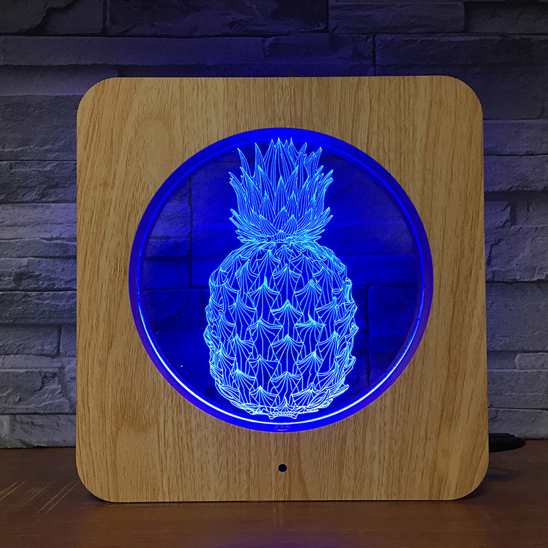 Title 5, Yaratıcı Ananas Fotoğraf Çerçevesi Lamba LED Gö...