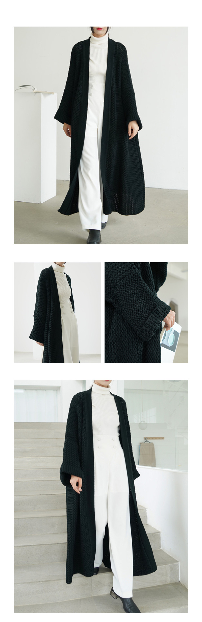 Title 7, Cardigan lungo oversize da donna, taglia grande...