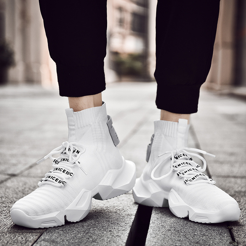 Title 1, Elastic Trend High-Top Shoes Sports Socks Shoes