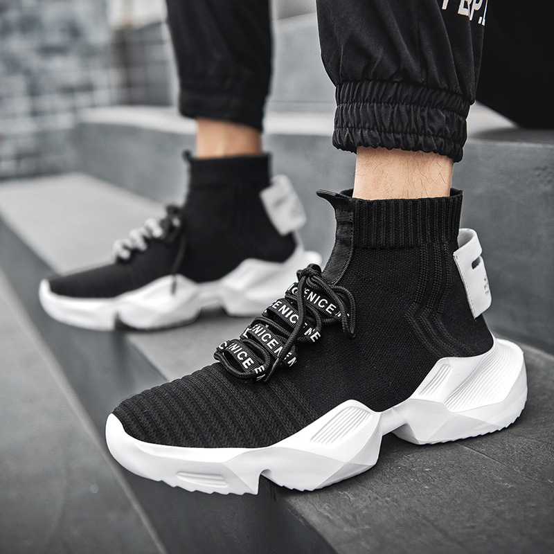 Title 15, Elastic Trend High-Top Shoes Sports Socks Shoes