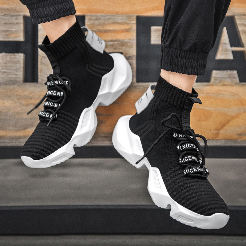 Title 24, Elastic Trend High-Top Shoes Sports Socks Shoes