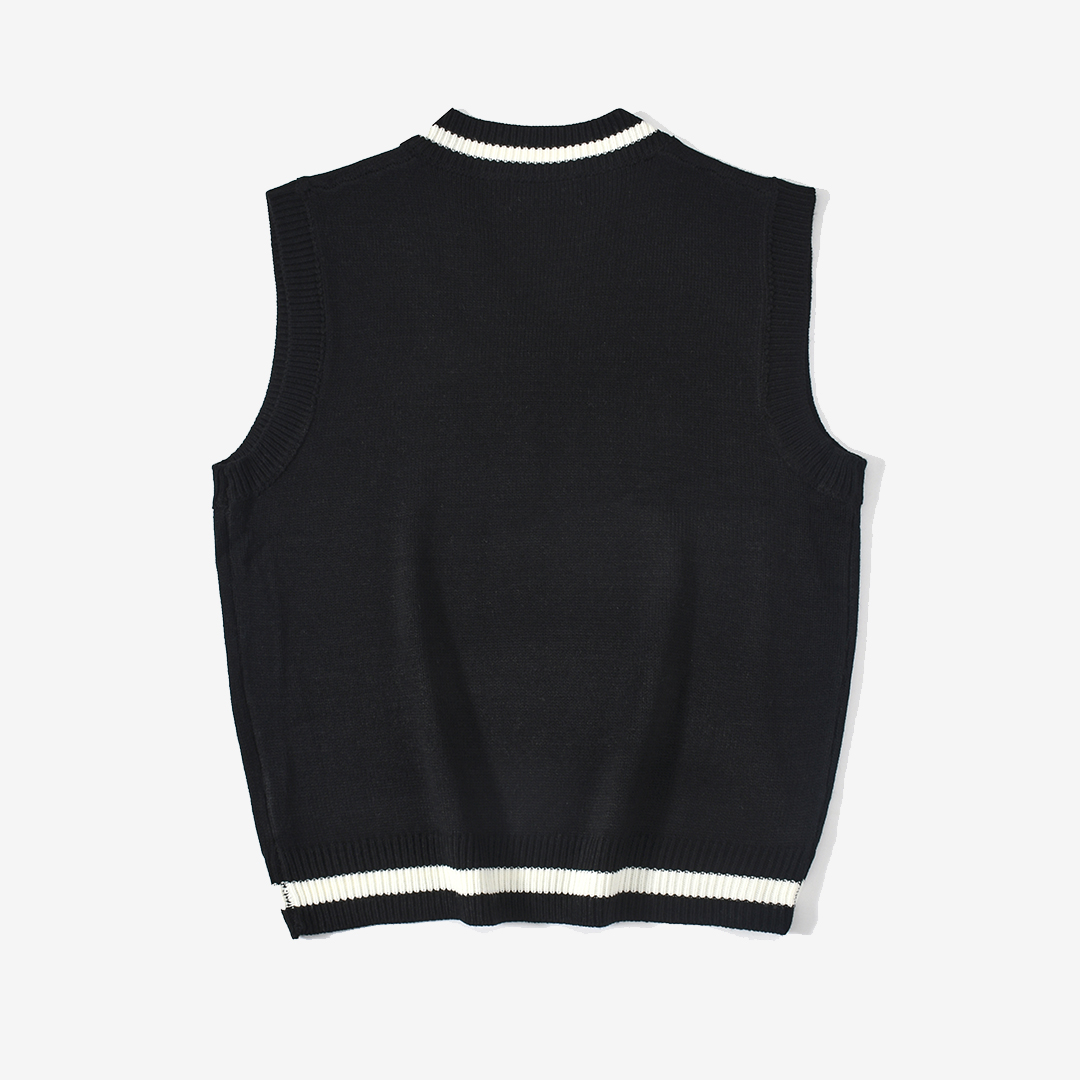 Title 18, Sleeveless Sweater Student V-Neck Knitted Vest ...