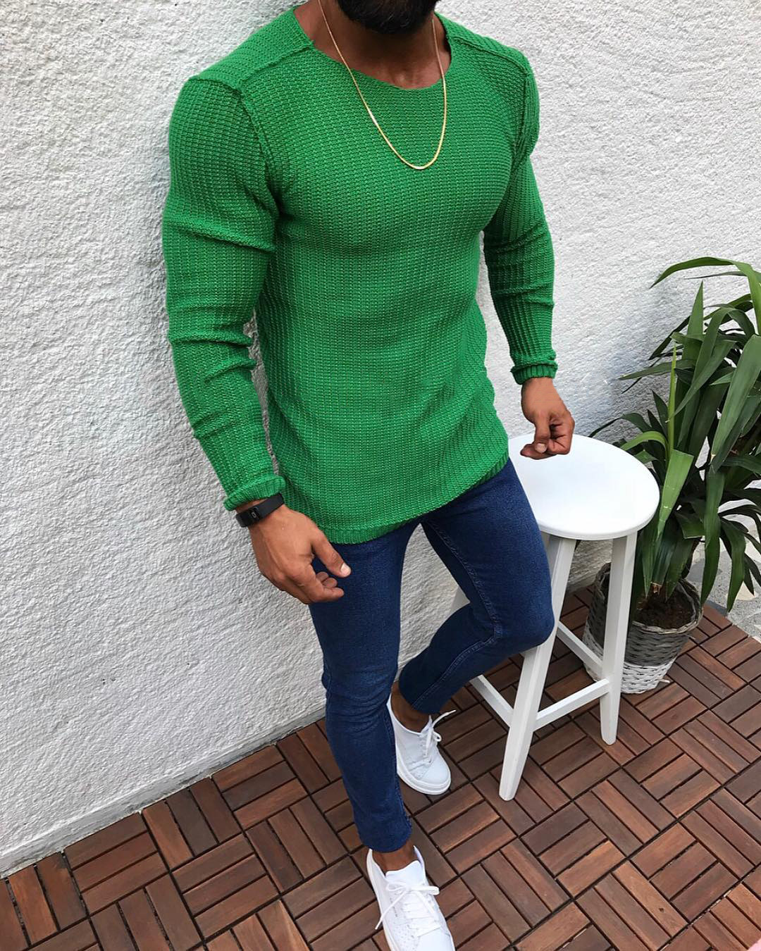 Title 4, Autumn And Winter Slim Long-Sleeved Round Neck ...