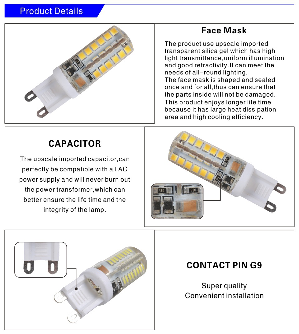 Title 3, Contas de lâmpada de cristal de silicone LED Il...