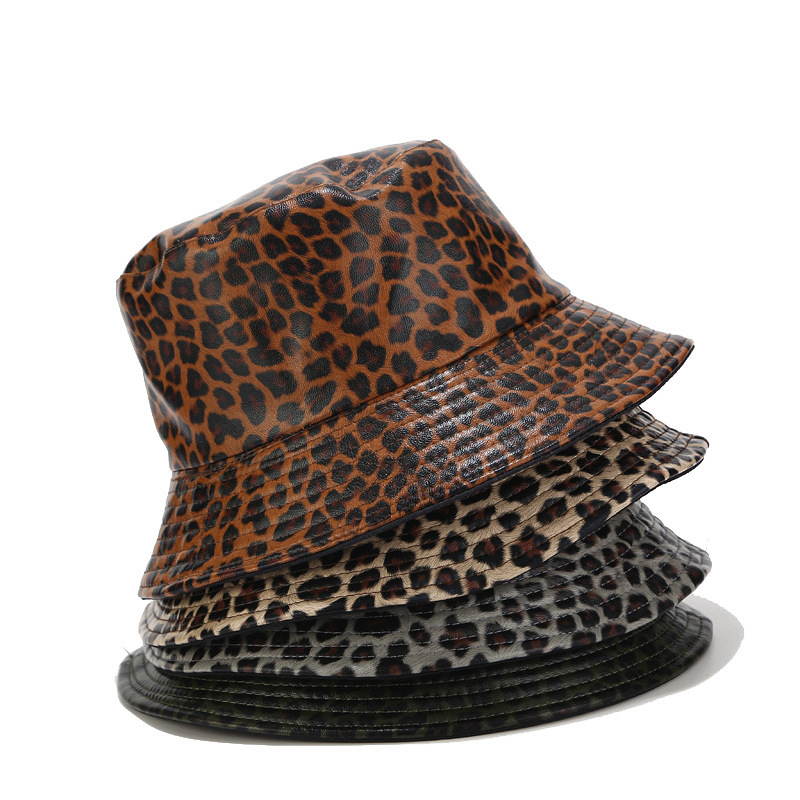 Title 1, Leopard Print Double Sided Fisherman Hat, Europ...