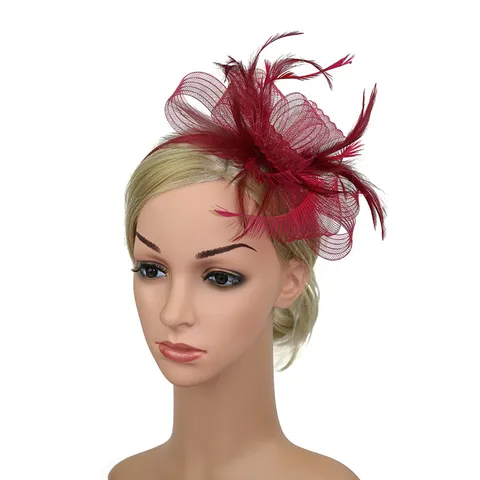 Épingles à cheveux en plumes pour Banquet, coiffure, diadème de mariée, Clip, accessoire pour femmes, bandeau de tête