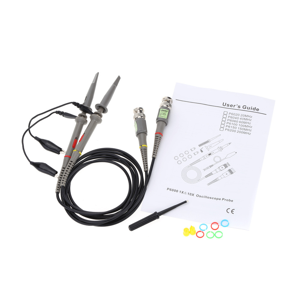 Title 2, P6100 2PCS Sonde doscilloscope 1X 10X 100MHz a...