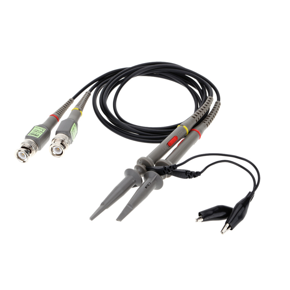 P6100 2Pcs  1X 10X 100MHz Oscilloscope Probe Alligator Clip