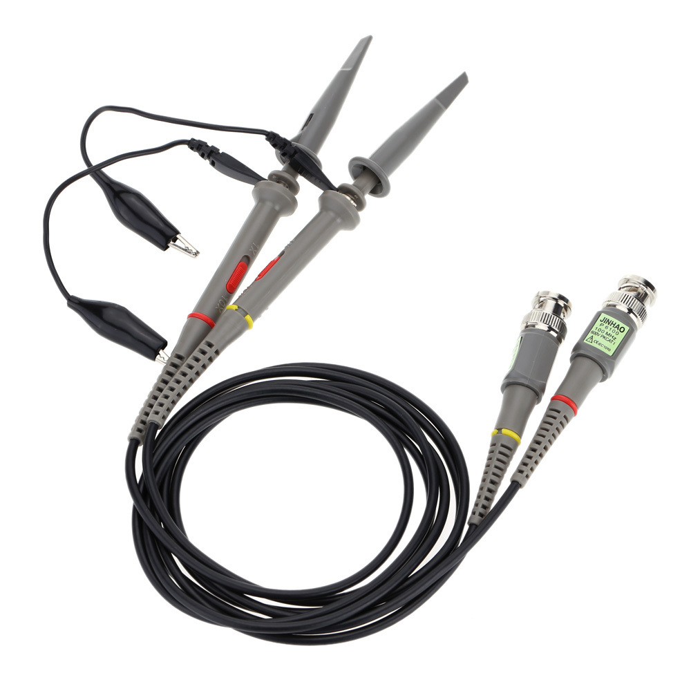 P6100 2Pcs  1X 10X 100MHz Oscilloscope Probe Alligator Clip