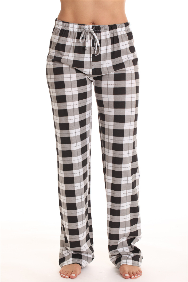 Title 1, Classic Plaid Home Casual Loose Women