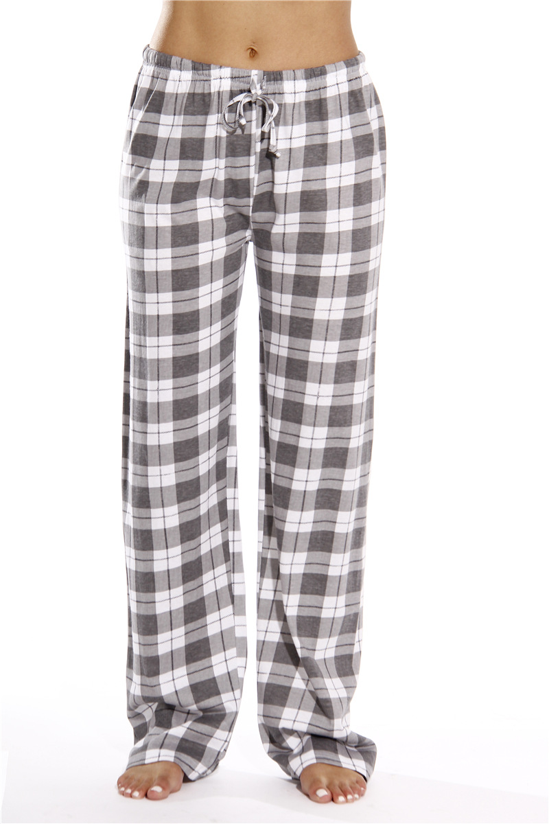 Title 7, Classic Plaid Home Casual Loose Women