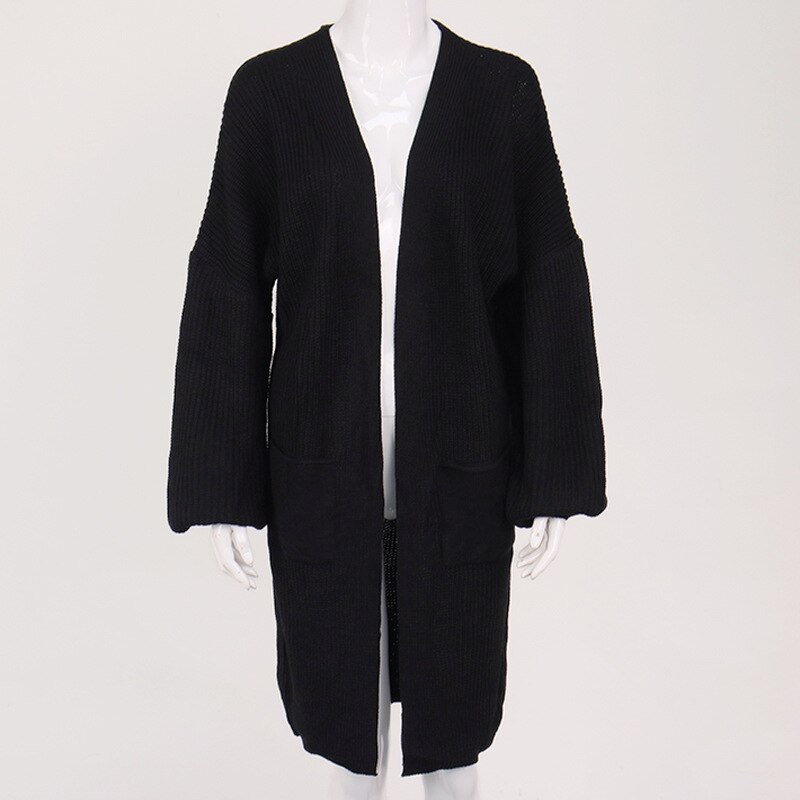 Title 8, Nova moda feminina casual malha cardigan suéter...