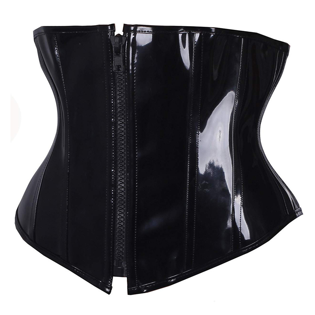 Title 1, Sexy Short PU Leather Waist Clip Corset. Europe...