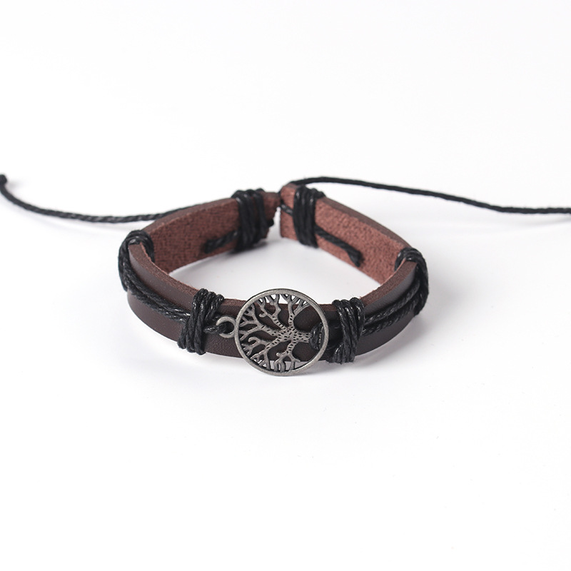 Title 3, Vnox Leren armbandenset voor heren Stijlvolle e...