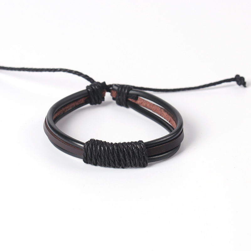 Title 4, Vnox Leren armbandenset voor heren Stijlvolle e...