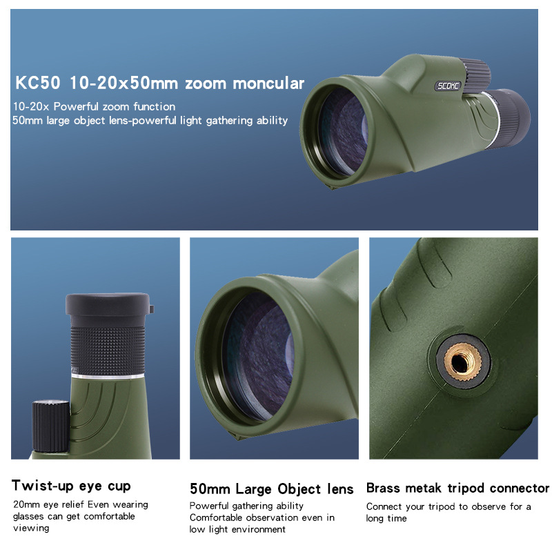 Title 7, BAK4 Prism Monocular Zoom Telescope for Outdoor...