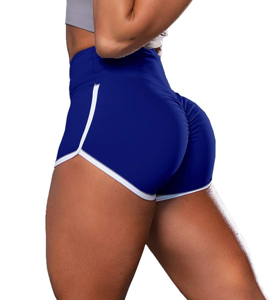 Title 7, Short de sport taille haute couleur unie, colla...