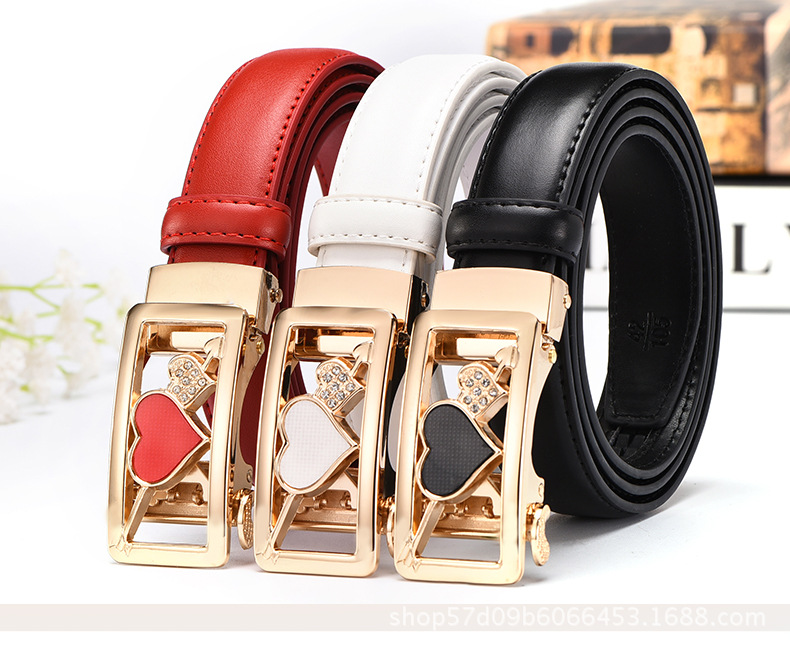 Title 1, Womens Casual All-Match Automatic Buckle Leath...