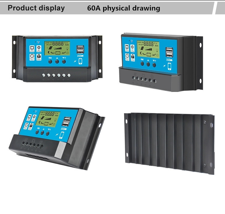 Title 23, Controlador solar LCD de carga e descarga, otim...