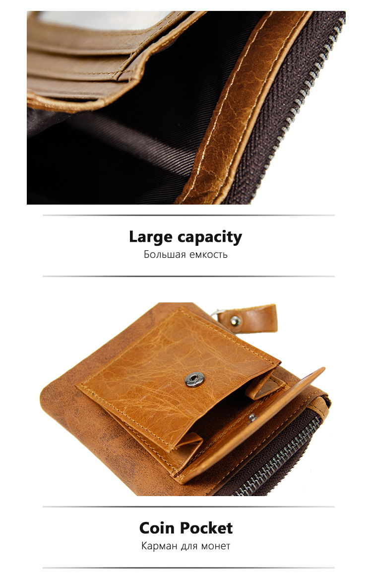 Title 7, Bolsa masculina de couro vintage Multifuncional...