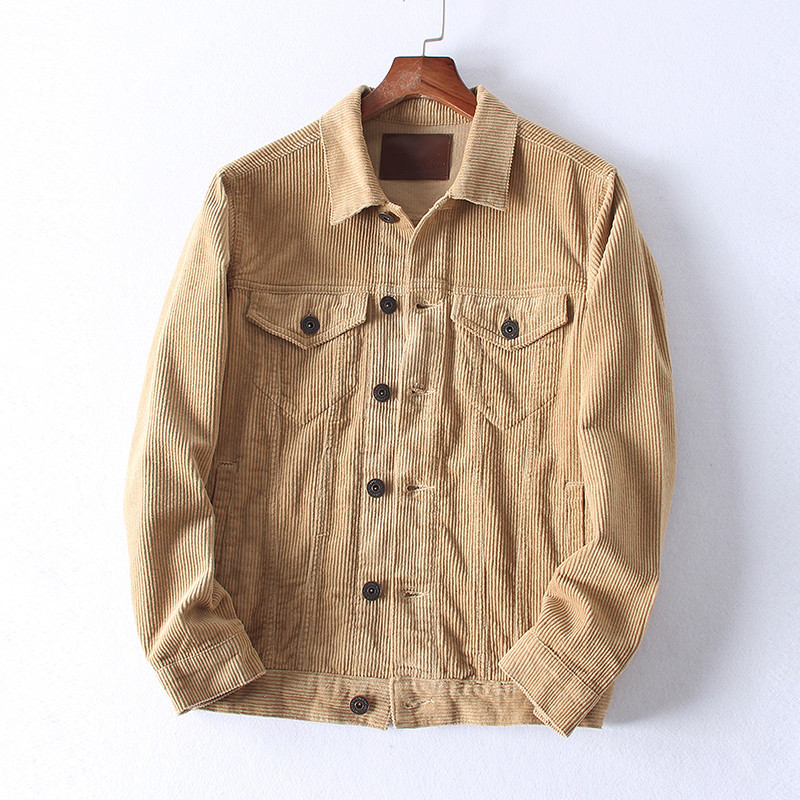 Title 1, Retro Loose Four Pocket Corduroy Jacket For Women