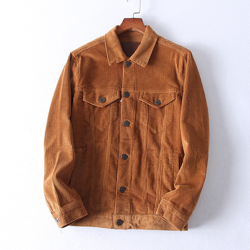 Title 3, Retro Loose Four Pocket Corduroy Jacket For Women