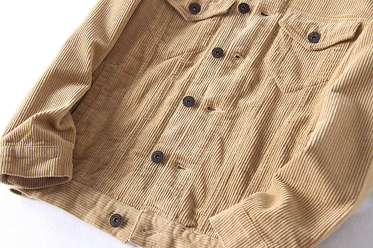 Title 7, Retro Loose Four Pocket Corduroy Jacket For Women