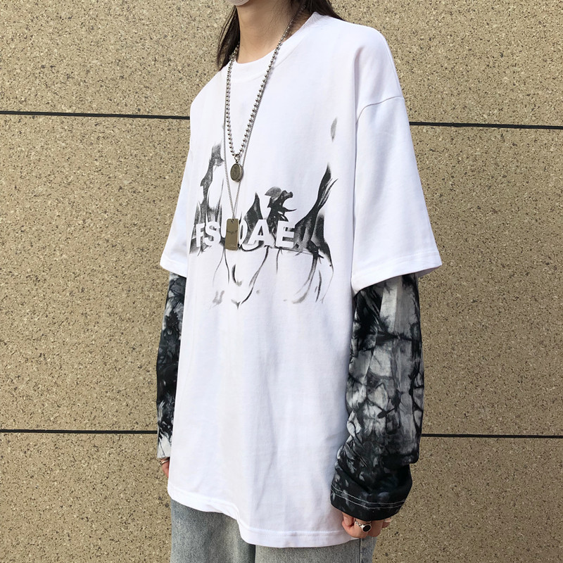 Title 11, Street Personality Tie-Dye Flame Print Shirt