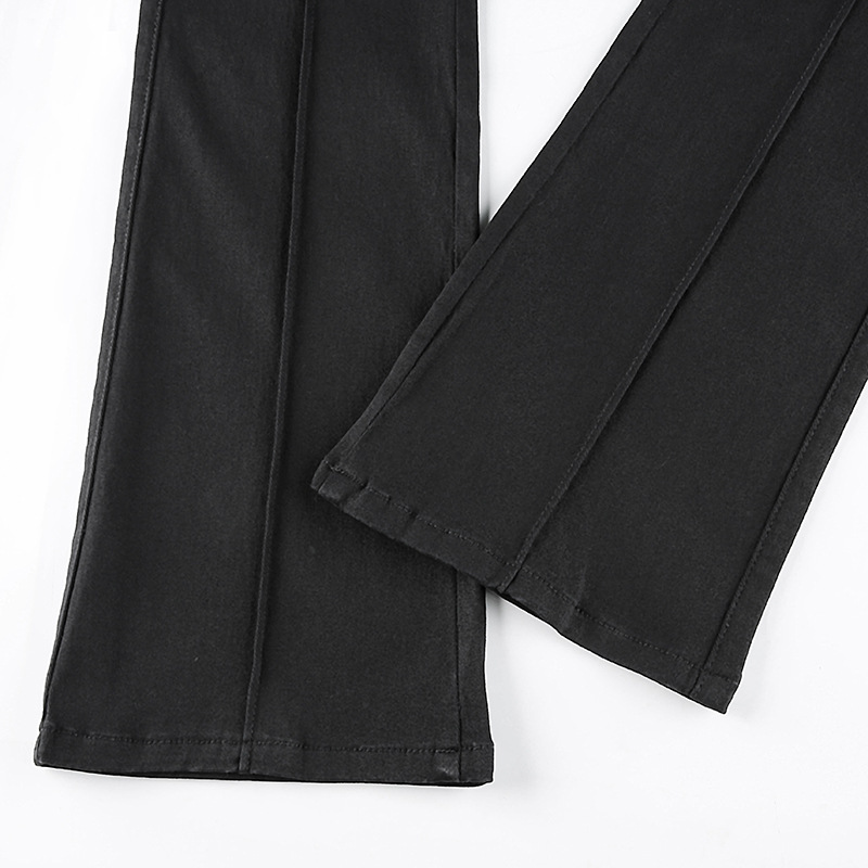 Title 18, Retro Side Pocket Low-Waist Micro-Cut Trousers ...