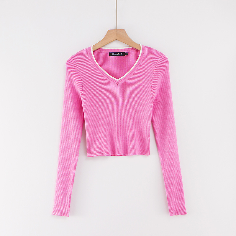 Title 8, Solid Color Long-Sleeved Top For Outer Wear