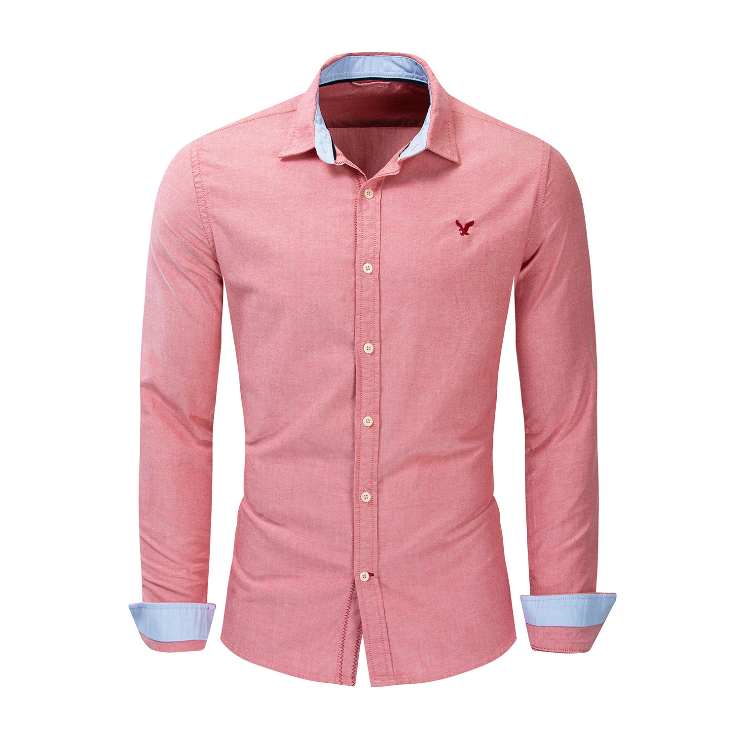 Title 17, Camisa casual de manga larga para hombre Oxford...