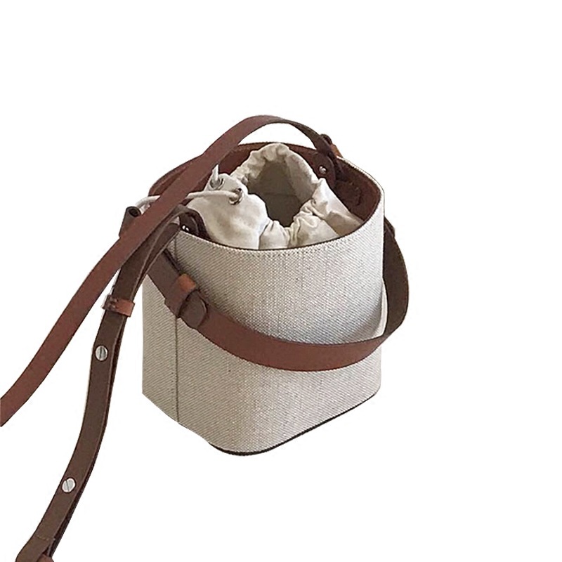 Title 21, Canvas Beach Bucket Bag Hit Color One Shoulder ...