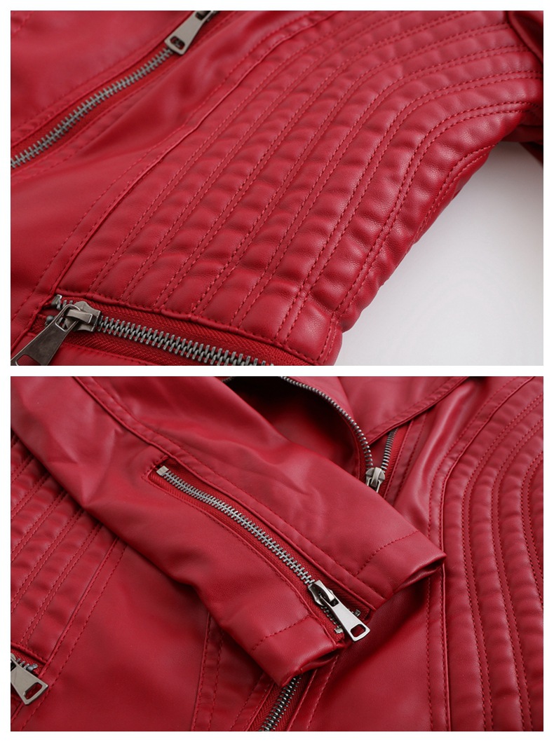 Title 10, Womens Leather Jacket, a slim and small coat d...