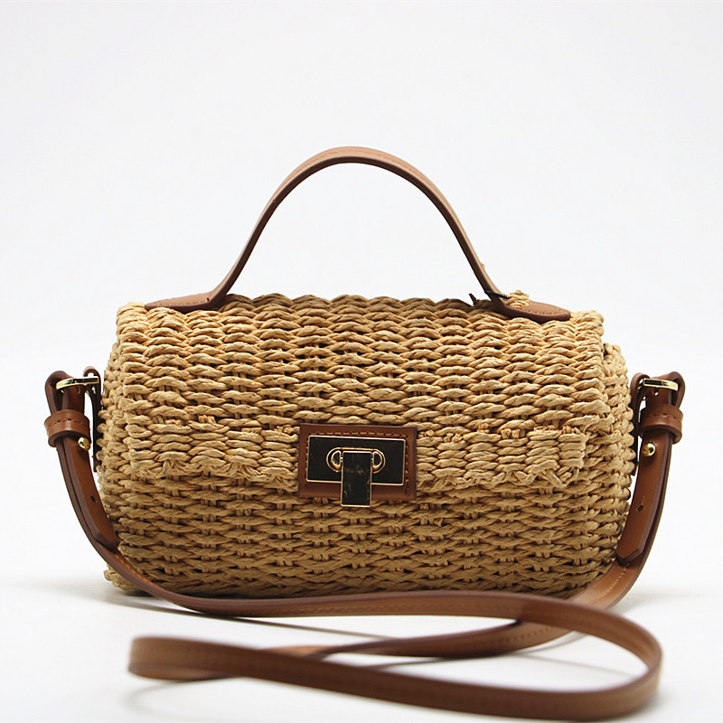 Title 1, Hand-Held Straw Woven Bag, Paper Rope Woven Bag...