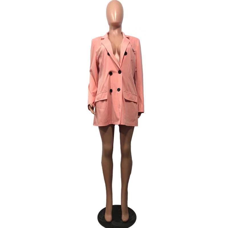 Title 22, Moda femenina Blazer de doble longitud de doble...